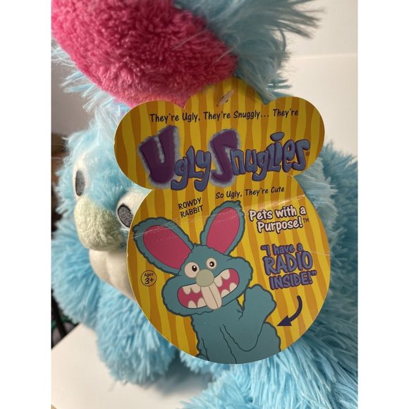 Ugly Snuglies Rowdy Rabbit 21" Plush New NWT FM Radio Stuffed Animal Infomercial - Picture 2 of 9